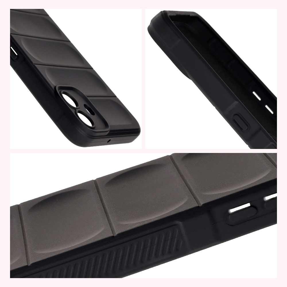 Textured sides and raised edges of the screen and camera in the Bizon Case Tur