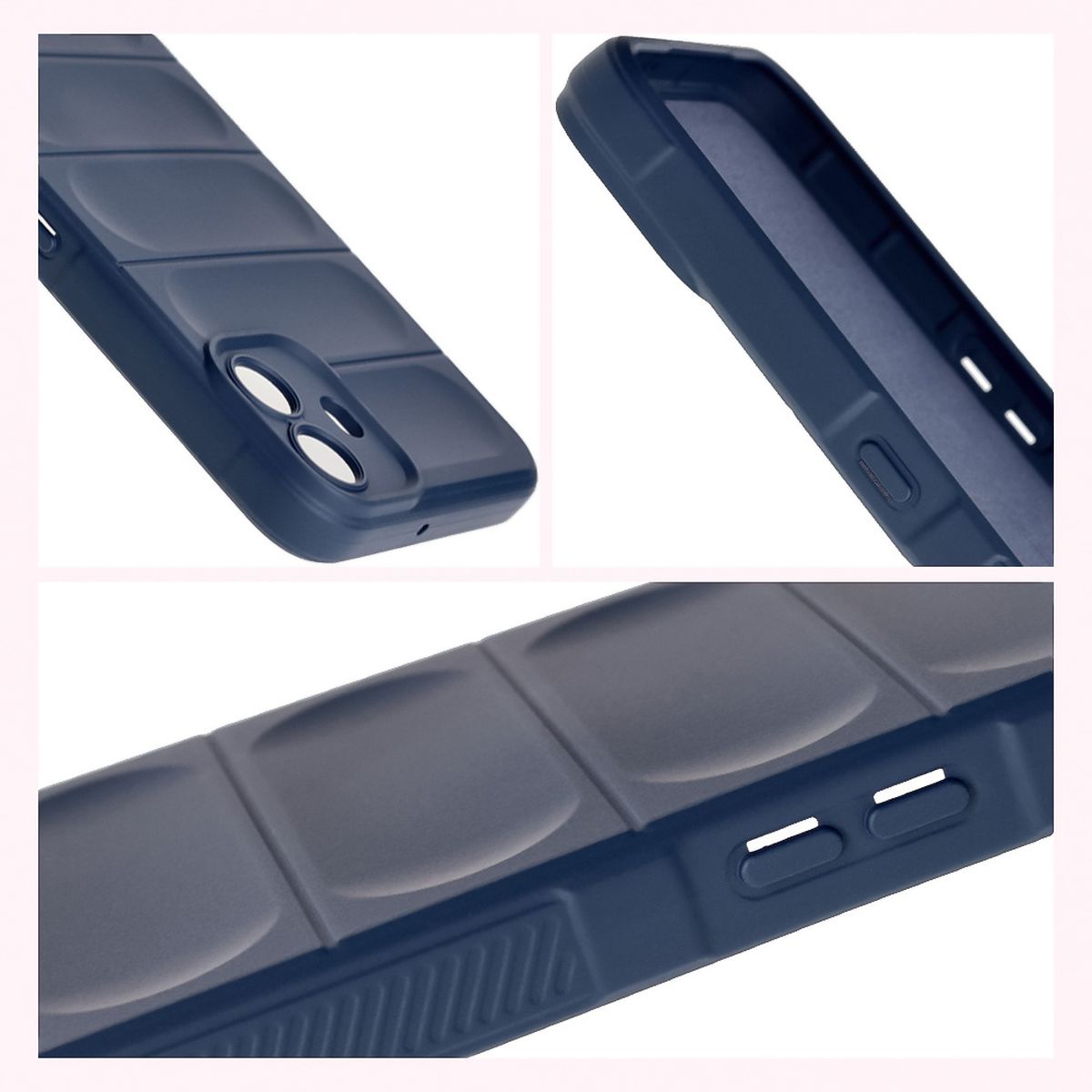 Textured sides and raised edges for the screen and camera in Bison Case Tur