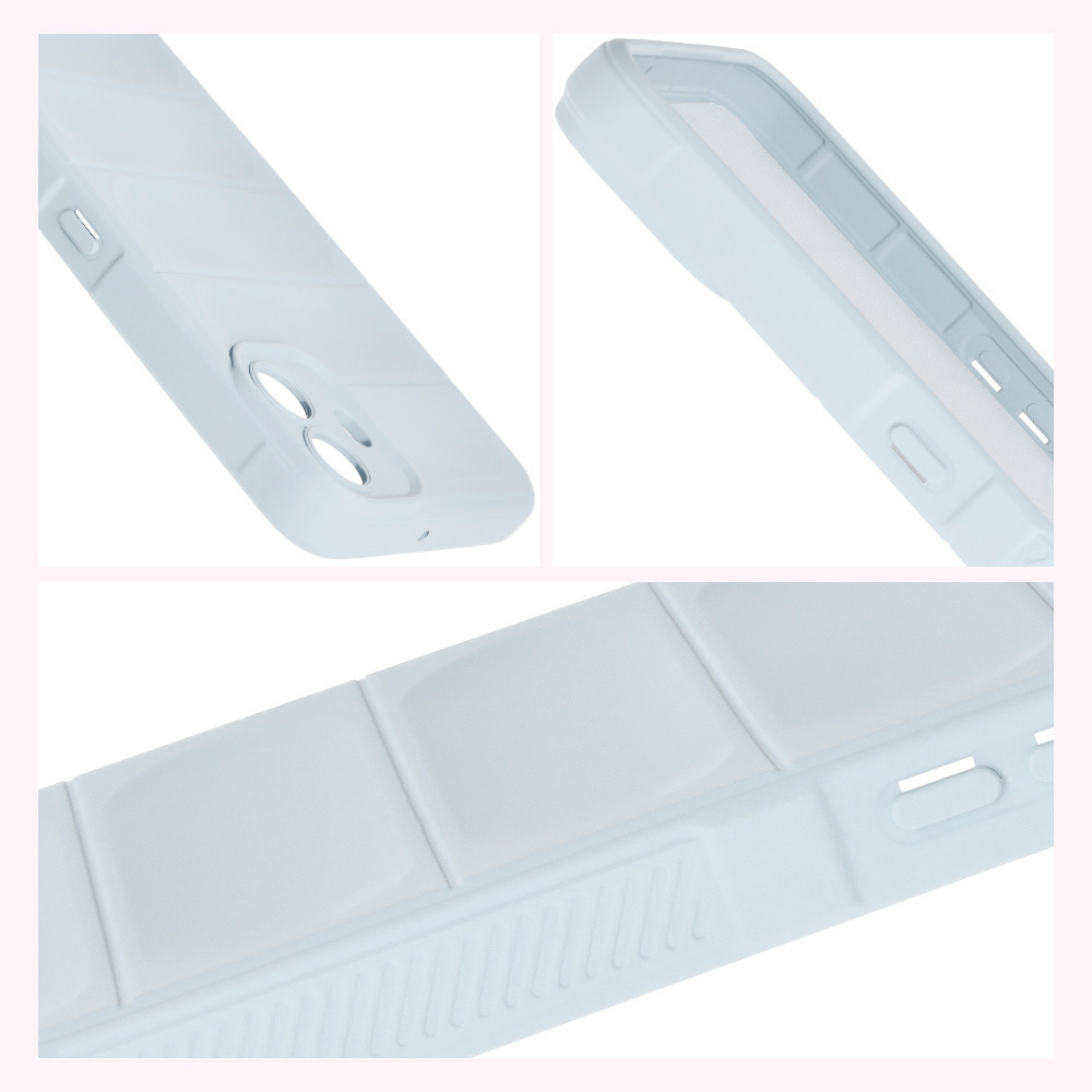 Textured sides and raised edges of the screen and camera in Bizon Case Tur