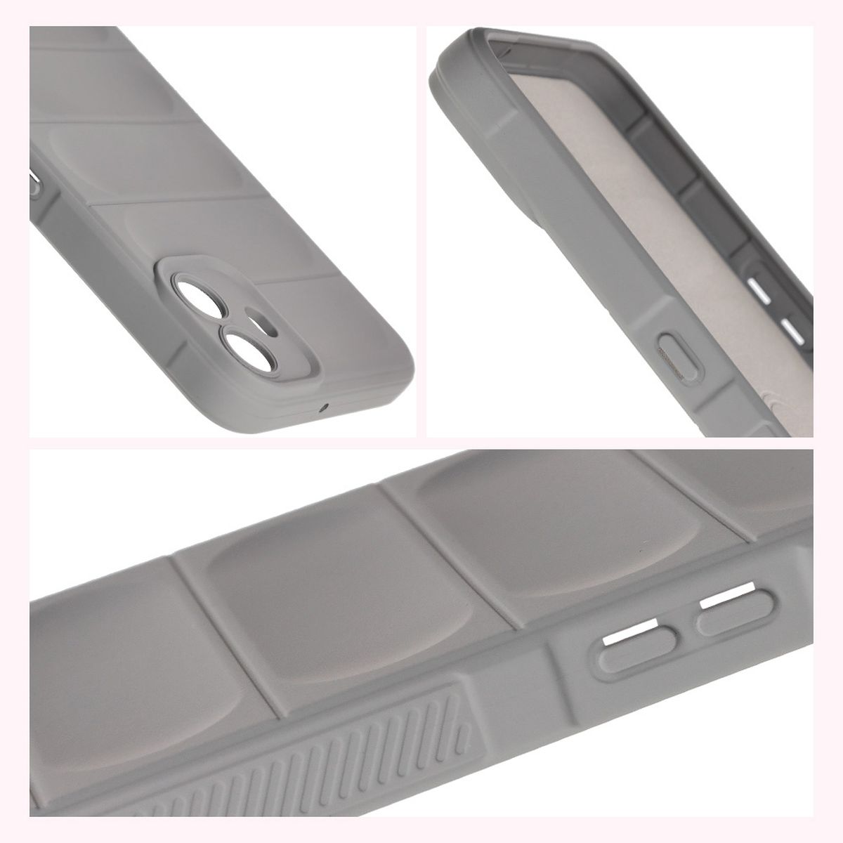 Textured sides and raised edges of the screen and camera in Bison Case Tur
