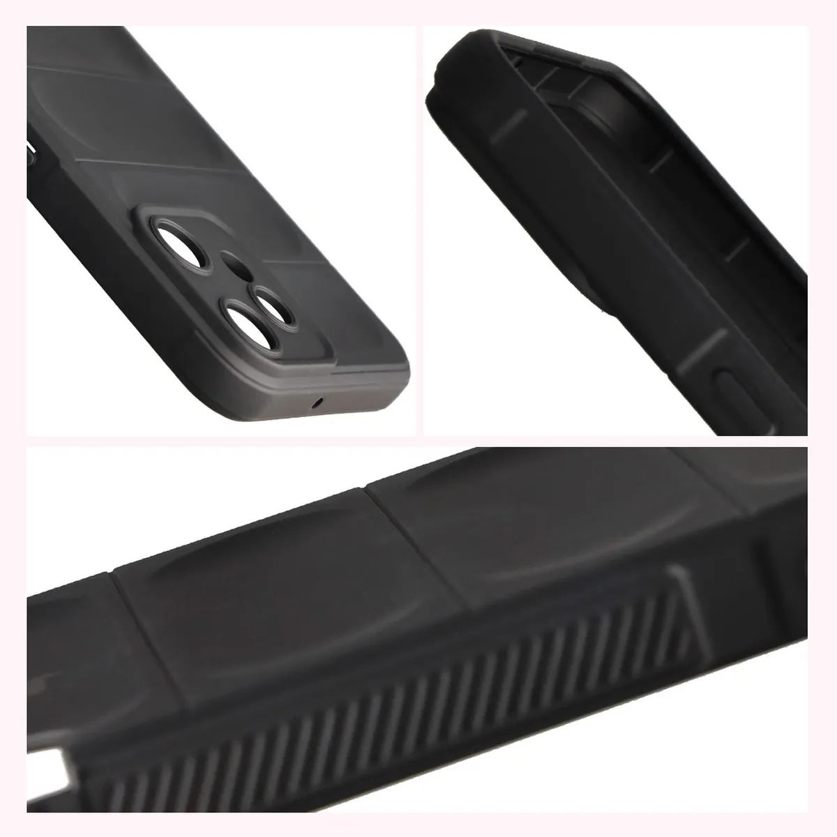 Textured sides and raised edges of the screen and camera in the Bizon Case Tur for Nothing CMF Phone 2 Pro