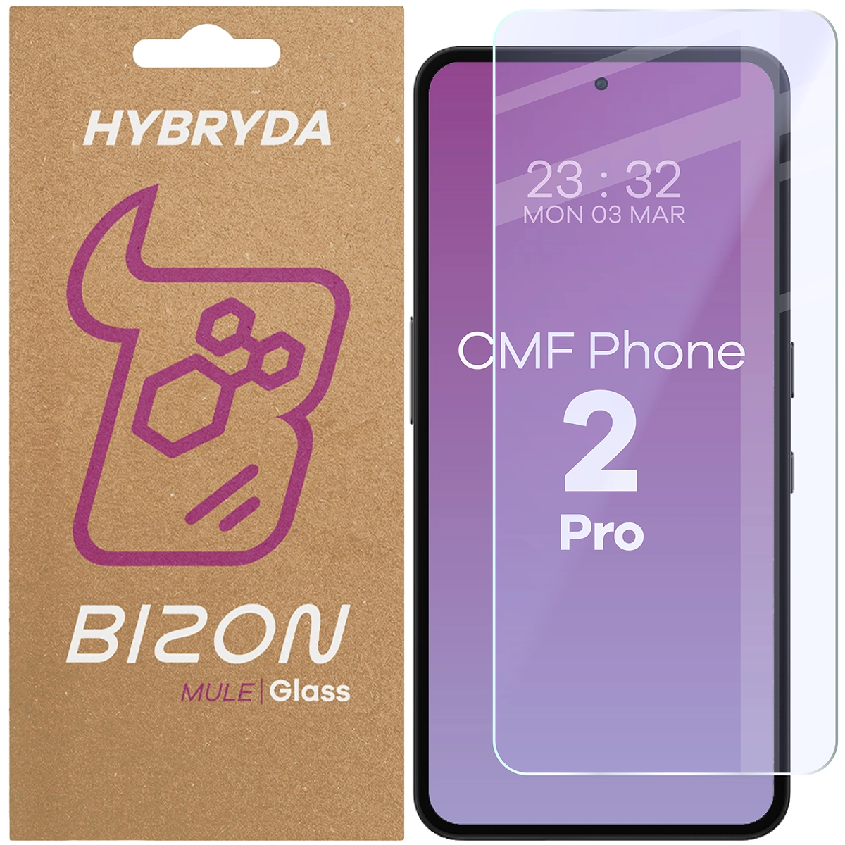 Szkło hybrydowe na ekran Bizon Glass Mule do Nothing CMF Phone 2 Pro