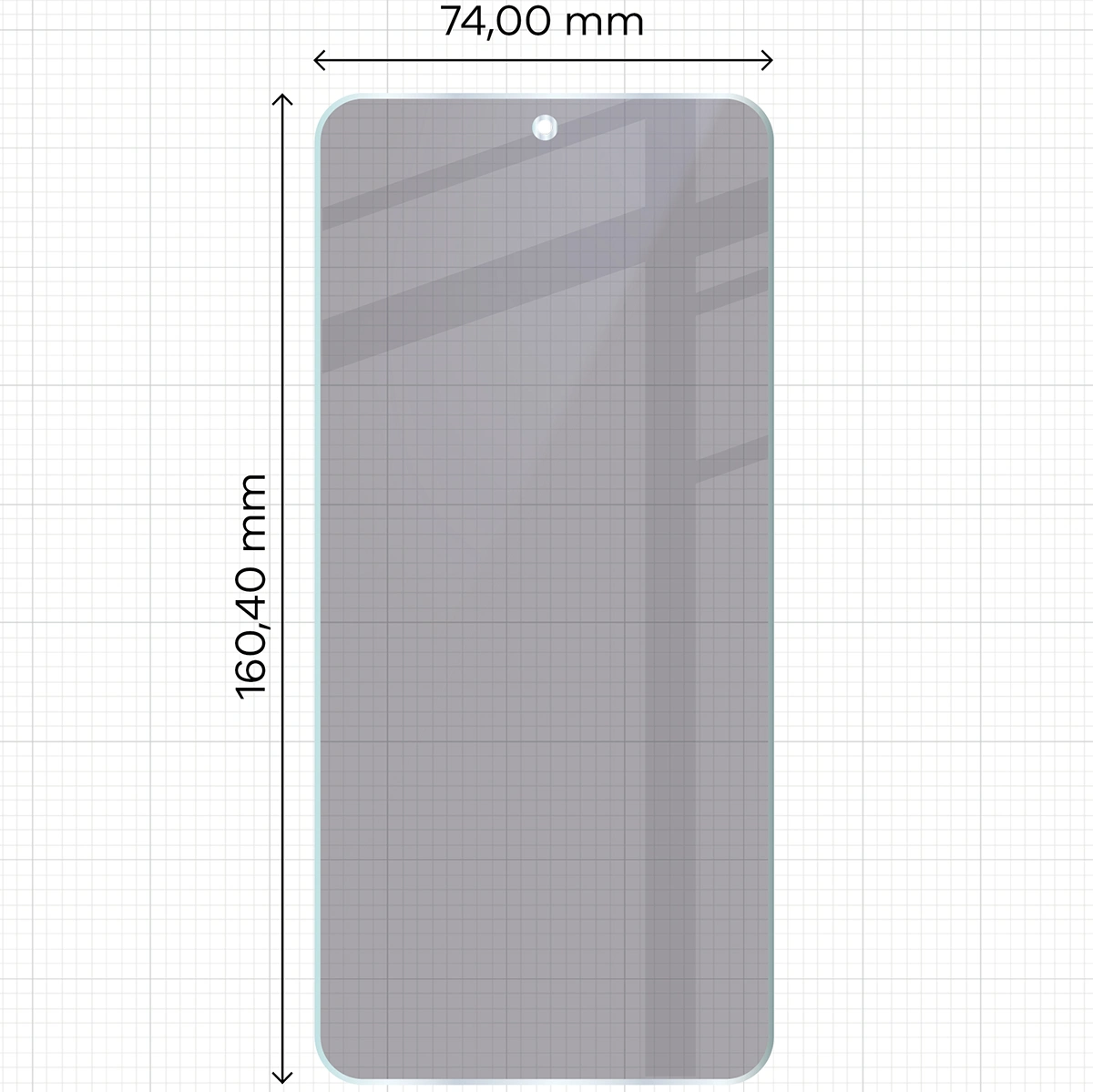 Wymiary szkła Bizon Glass Mule Shadow do Nothing CMF Phone 2 Pro