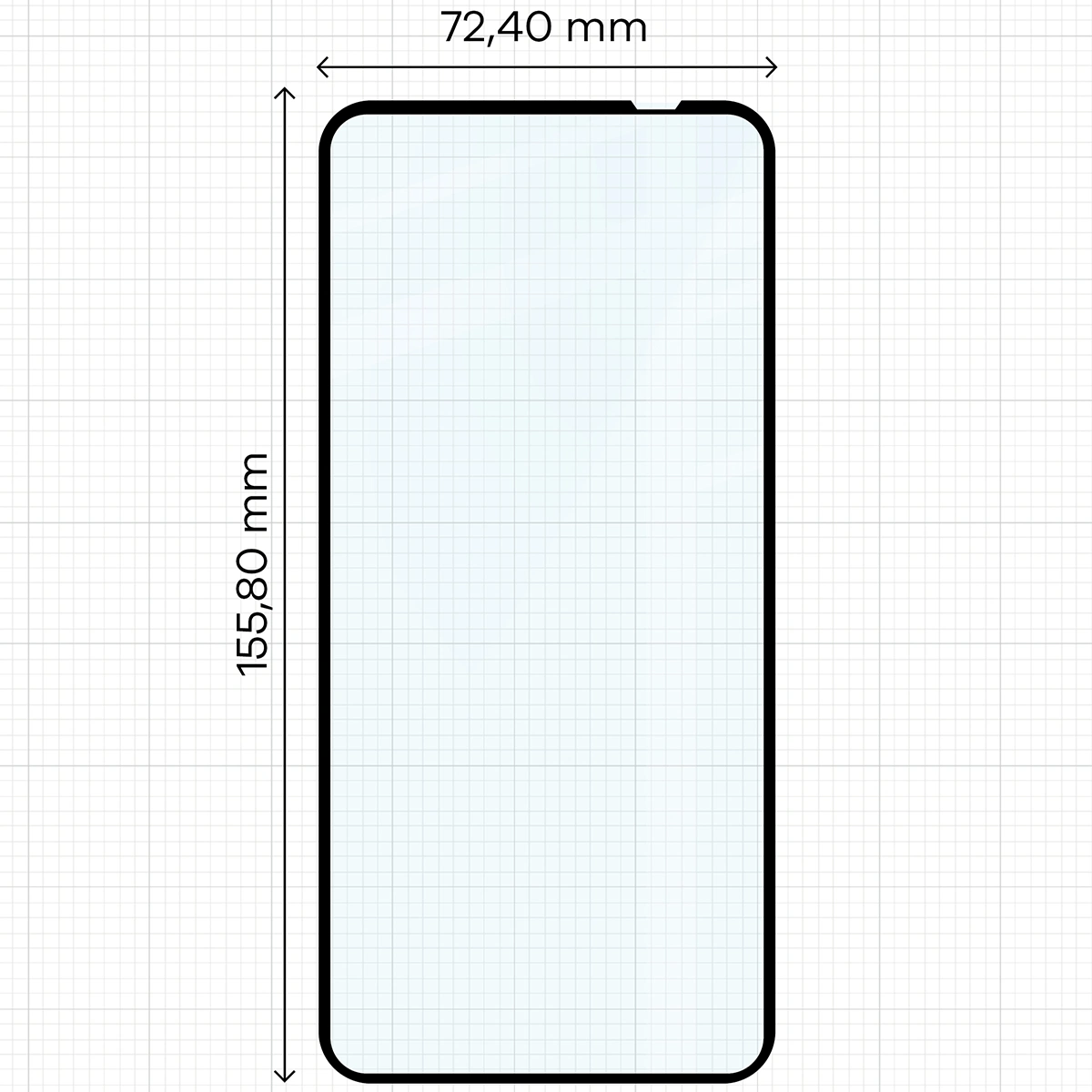 Wymiary szkła Bizon Glass Edge Duo do Nothing Phone 1