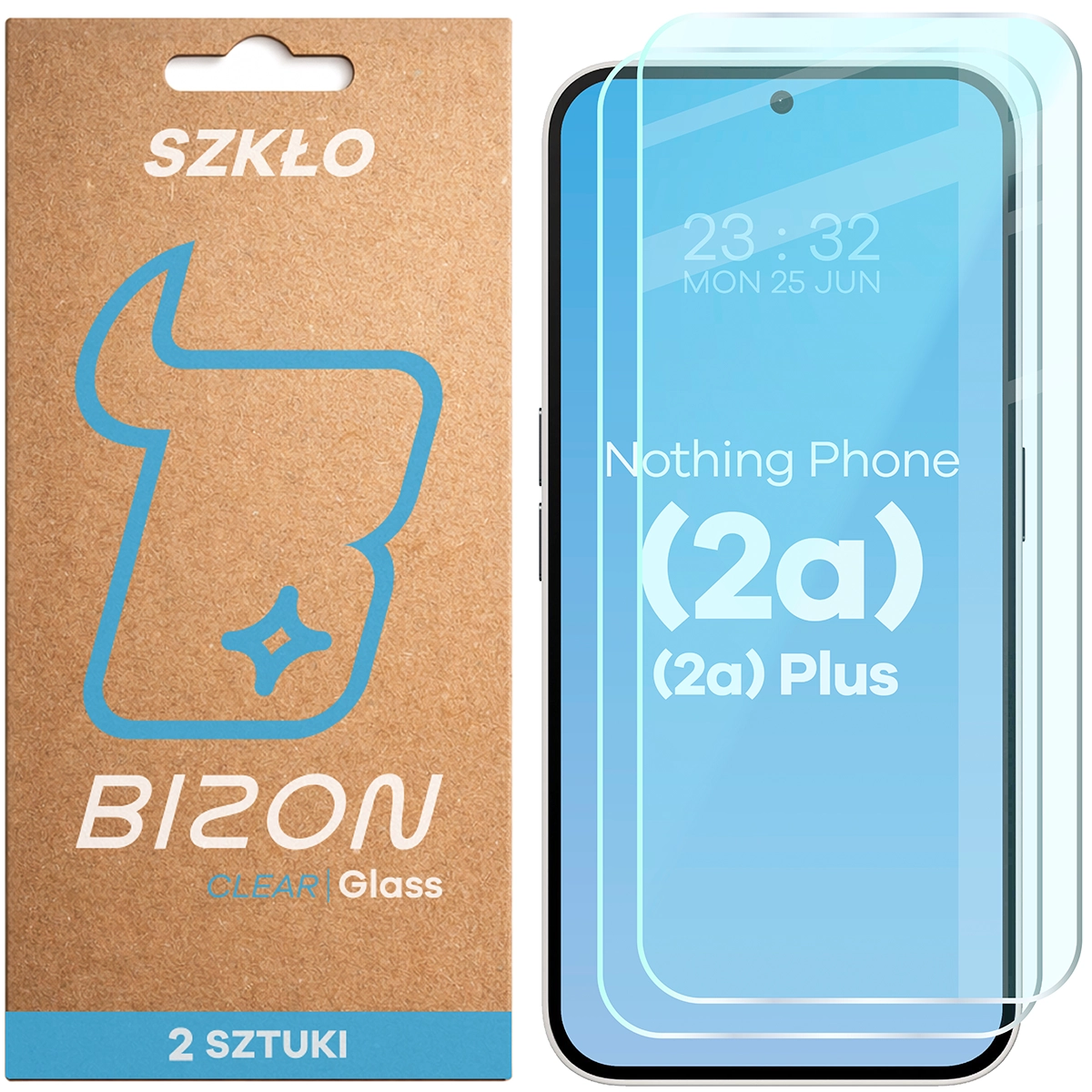 Szkło hartowane Bizon Glass Clear Duo do Nothing Phone (2a) / Nothing Phone (2a) Plus