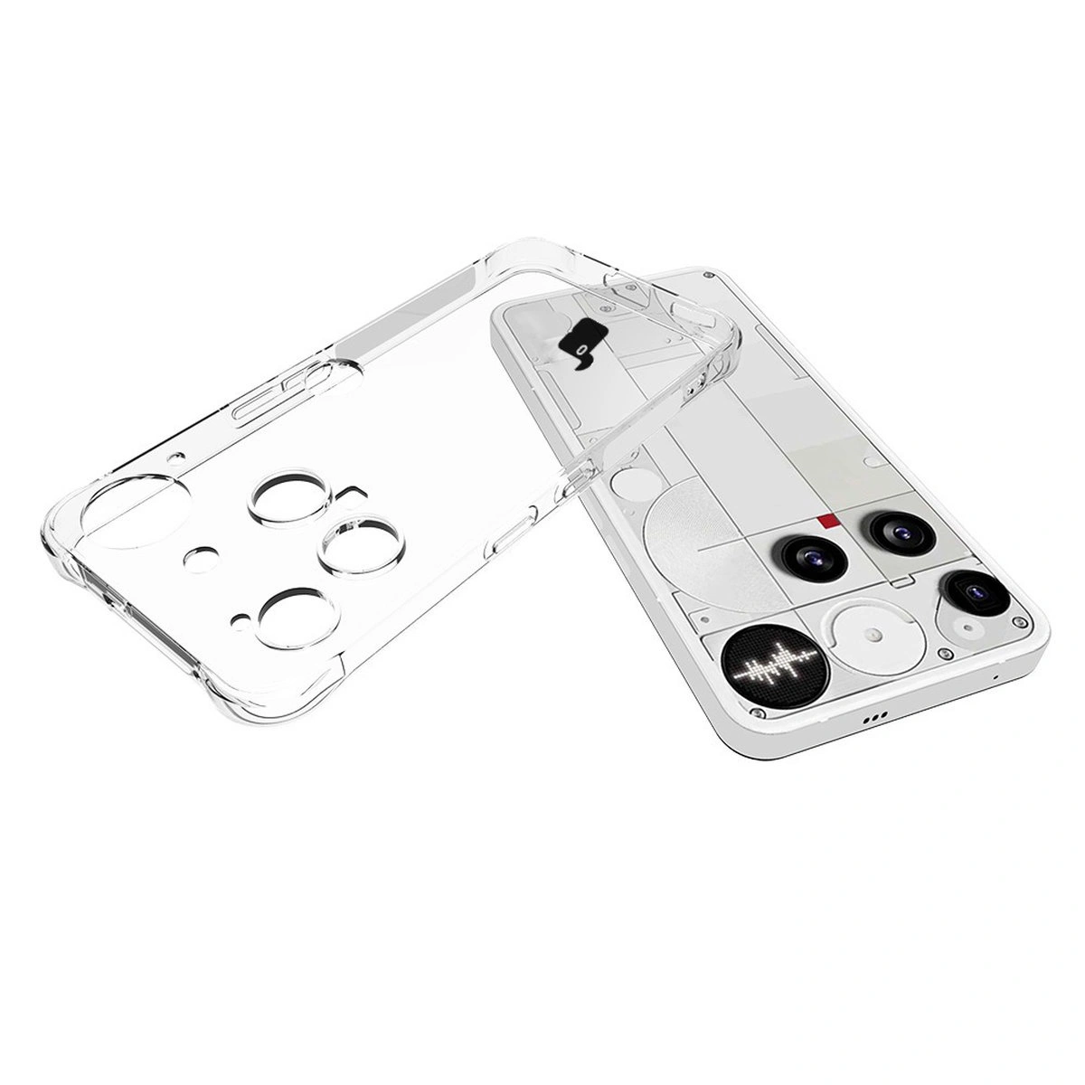 Dedicated cutouts and raised edges of the camera in Bizon Case Salpa for Nothing Phone (3)