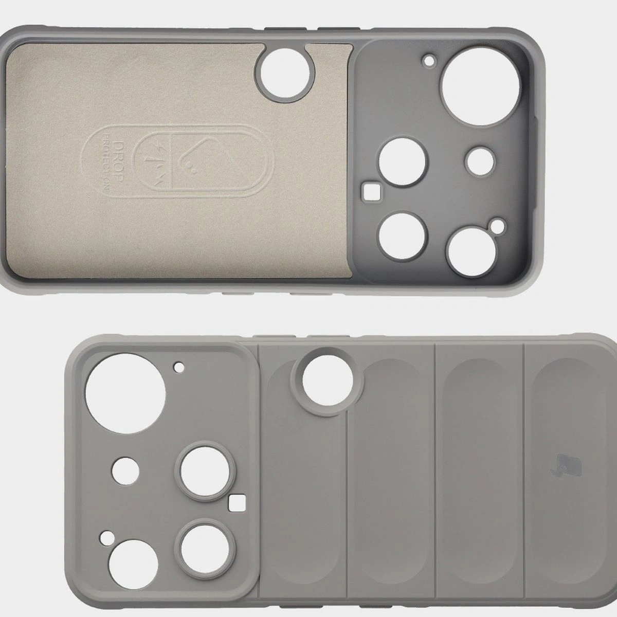 Mikrofaser-Futter, Vertiefungen auf der Rückseite und verstärkte Ecken im Bizon Case Tur für Nothing Phone (3)