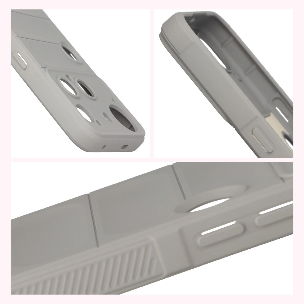 Strukturierte Seiten und erhöhte Kanten des Bildschirms und der Kamera im Bizon Case Tur für Nothing Phone (3)