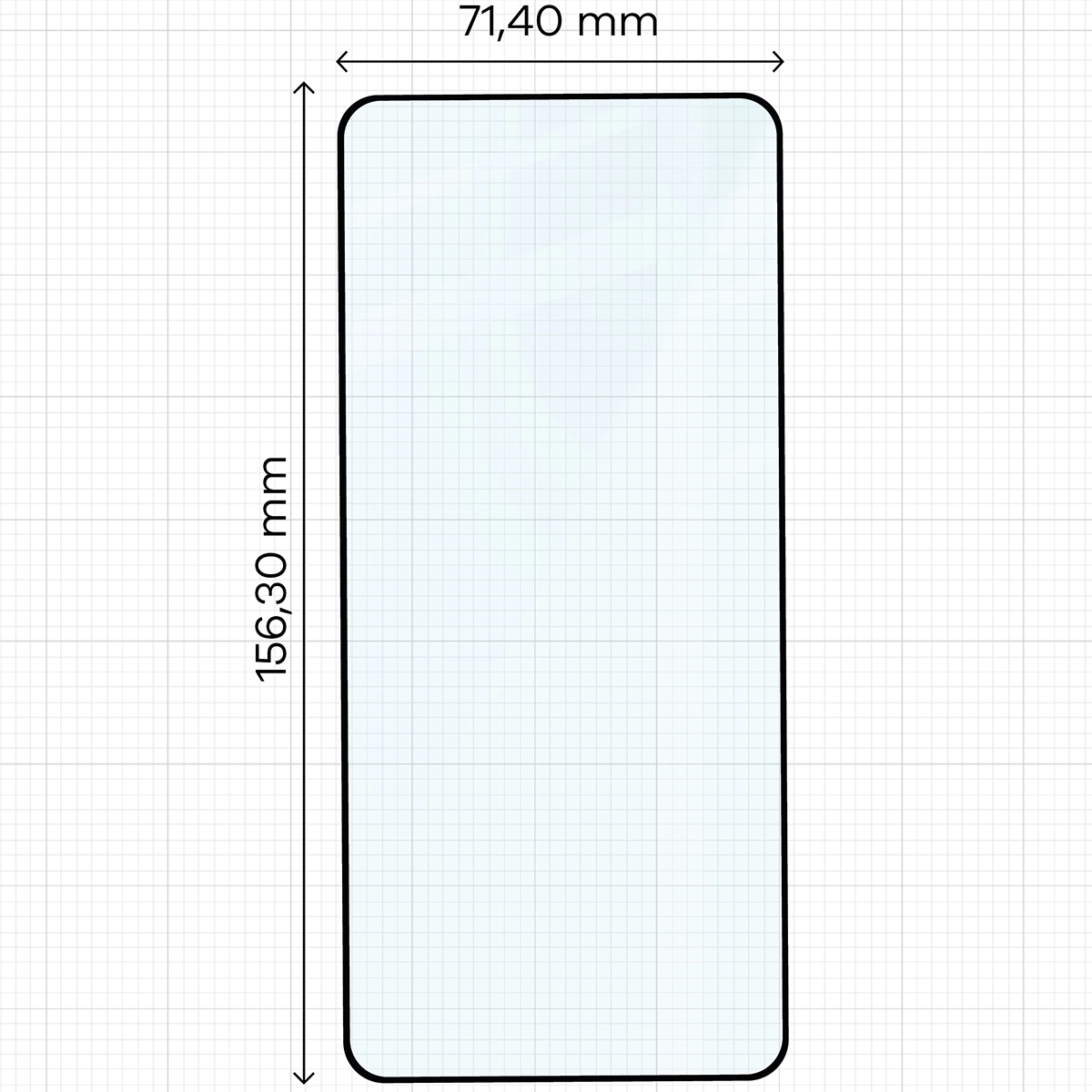 Wymiary szkła Bizon Glass Edge 2 do Nothing Phone (3)