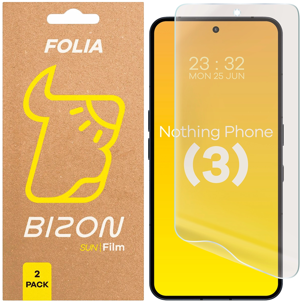 Folia matowa na ekran Bizon Glass Film Sun Duo do Nothing Phone (3), 2 sztuki