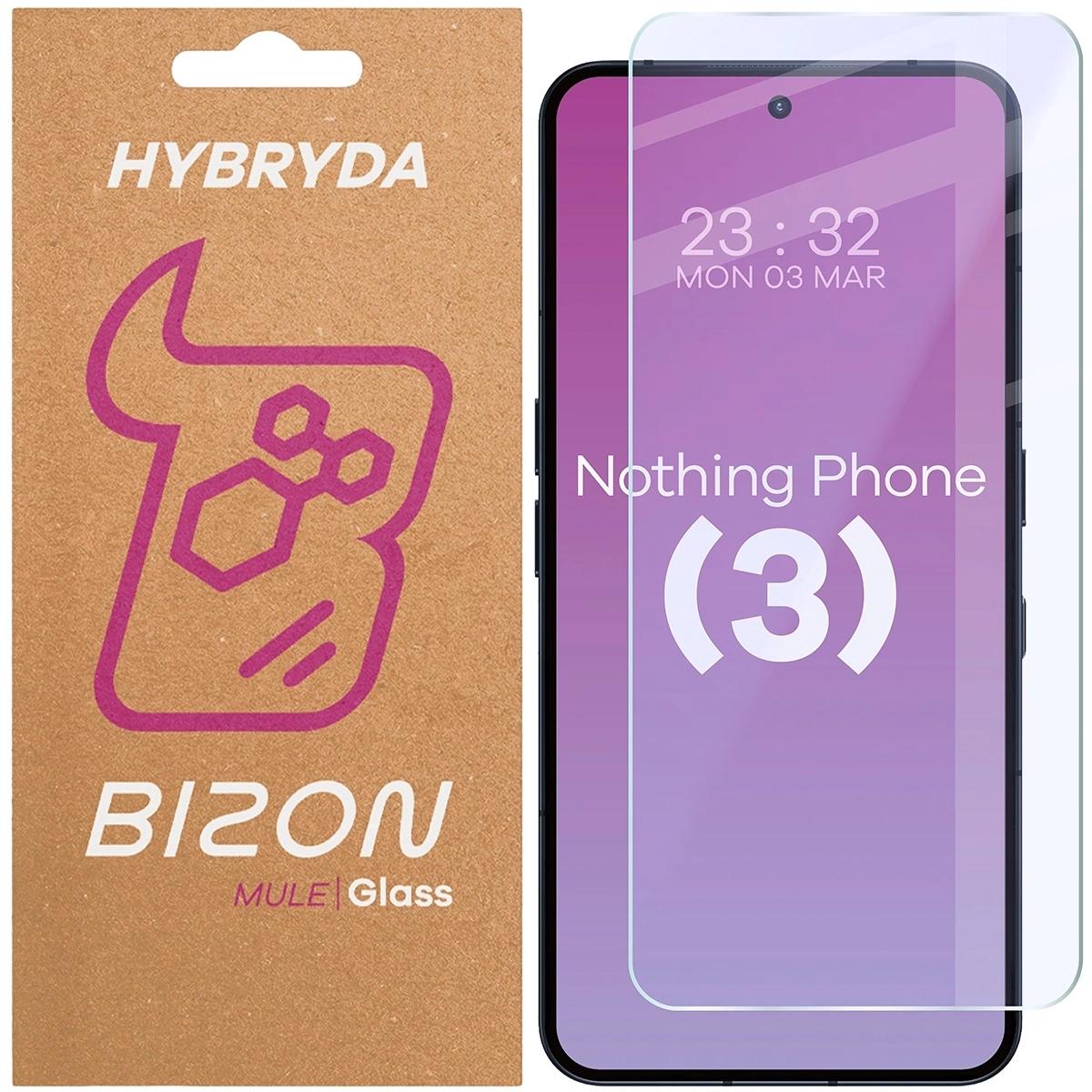 Szkło hybrydowe na ekran Bizon Glass Mule do Nothing Phone (3)
