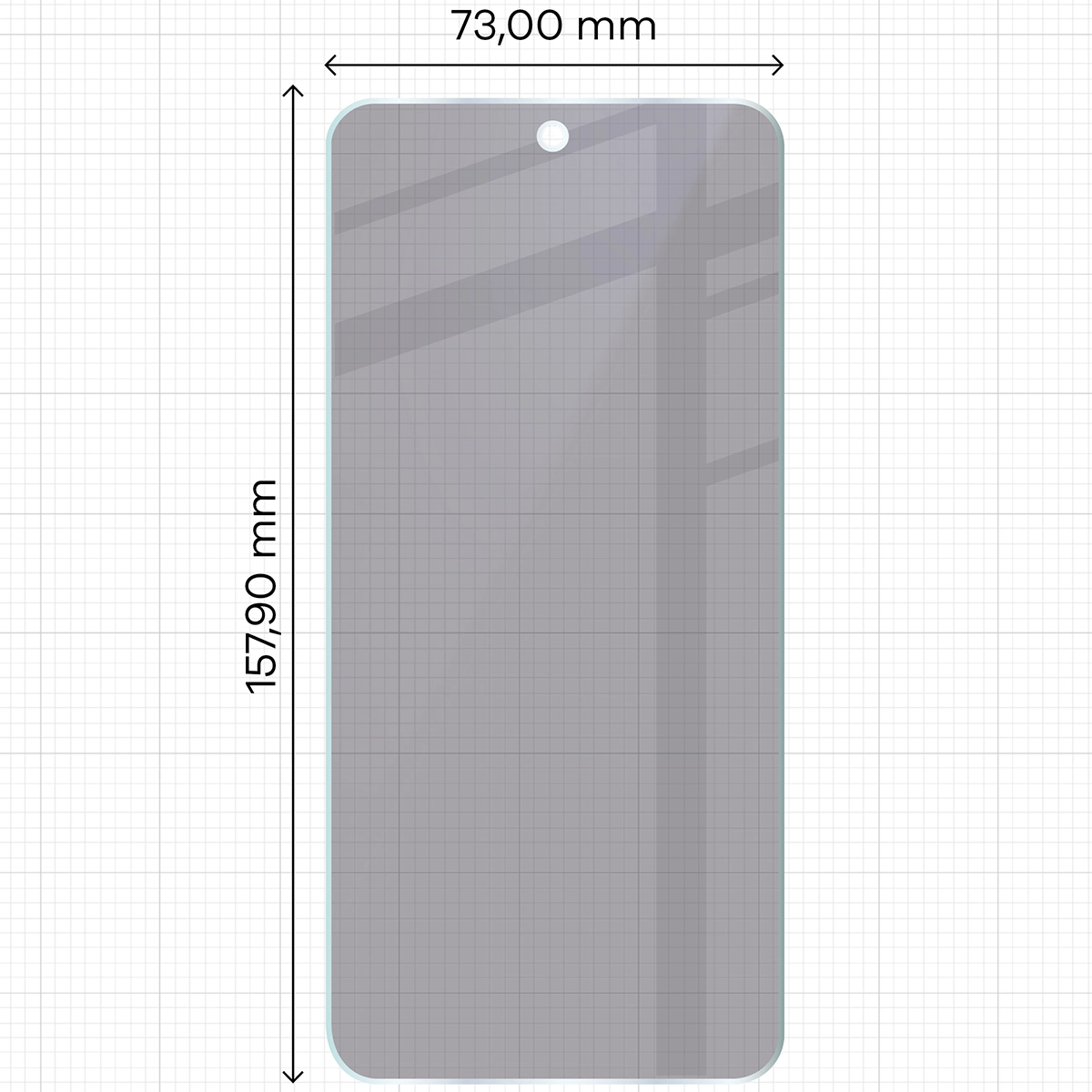 Wymiary szkła Bizon Glass Mule Shadow do Nothing Phone (3)