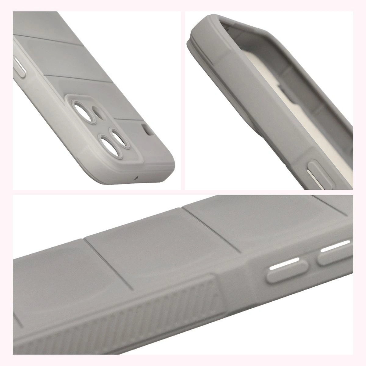 Textured sides and raised edges of the screen and camera in the Bison Case Tur for Nothing Phone (3a) Lite