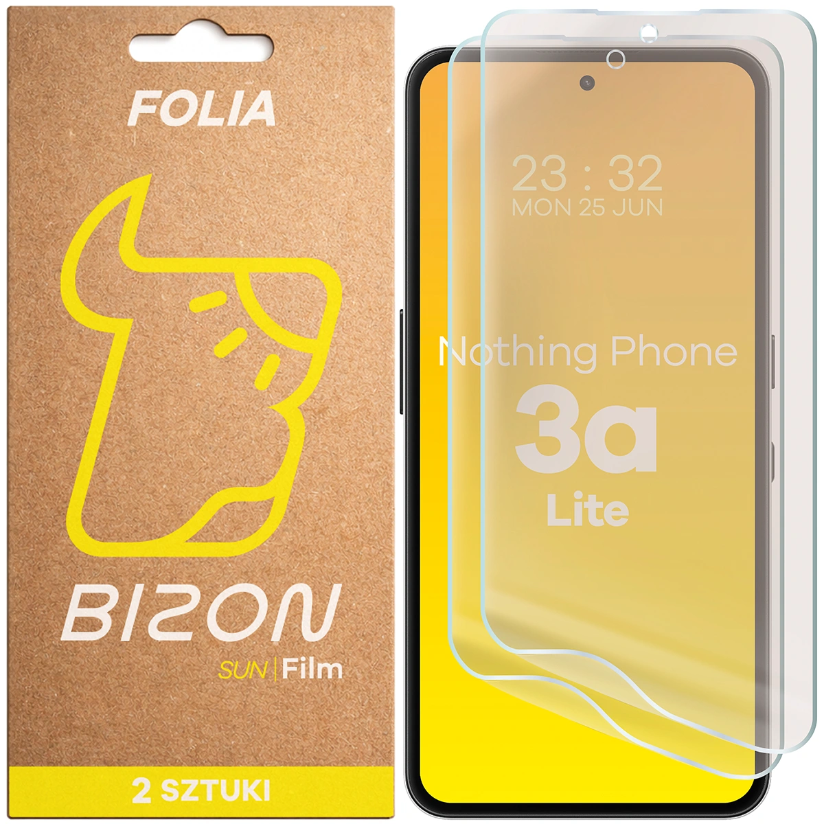 Folia matowa na ekran Bizon Film Sun Duo do Nothing Phone (3a) Lite, 2 sztuki