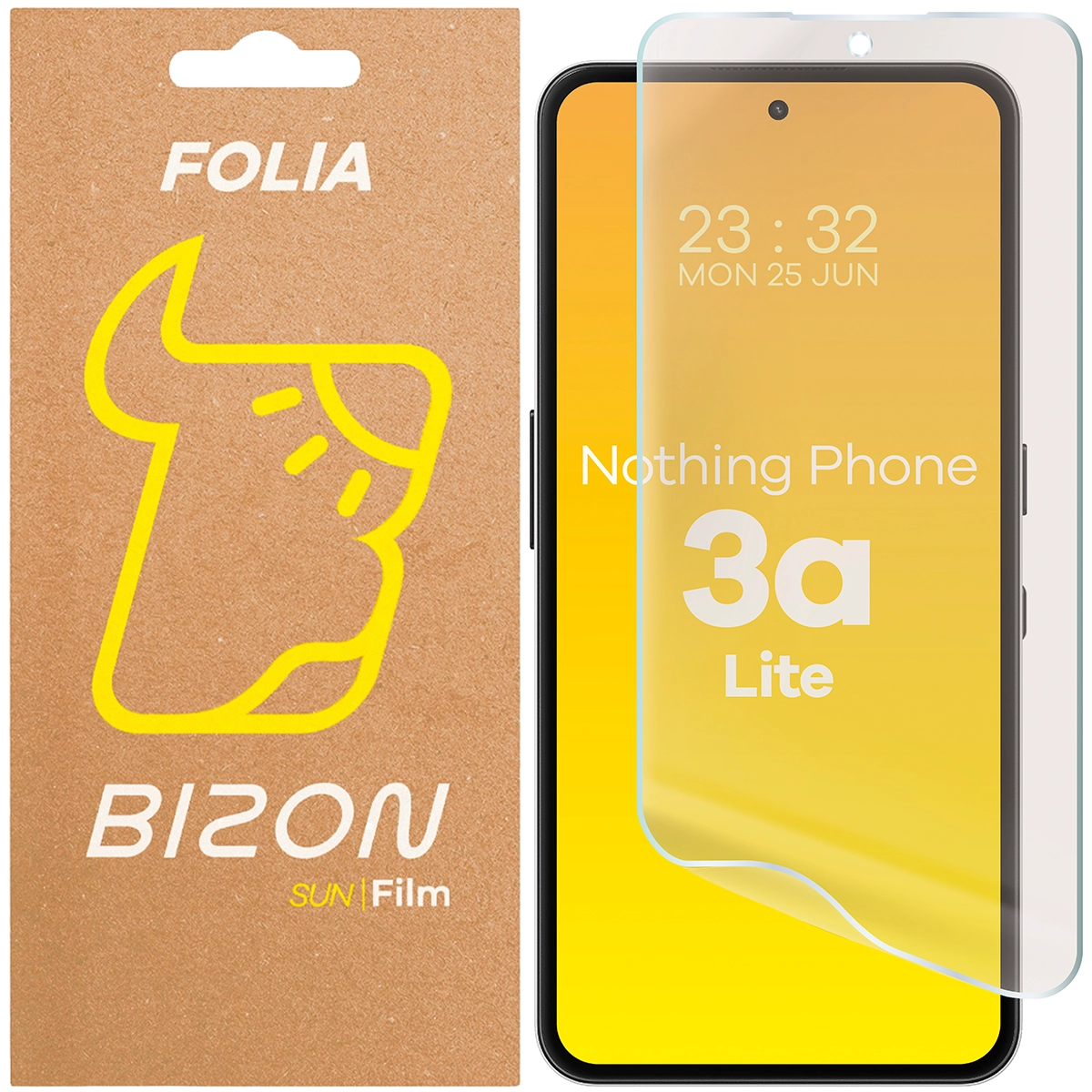 Folia matowa na ekran Bizon Glass Film Sun do Nothing Phone (3a) Lite, 1 sztuka