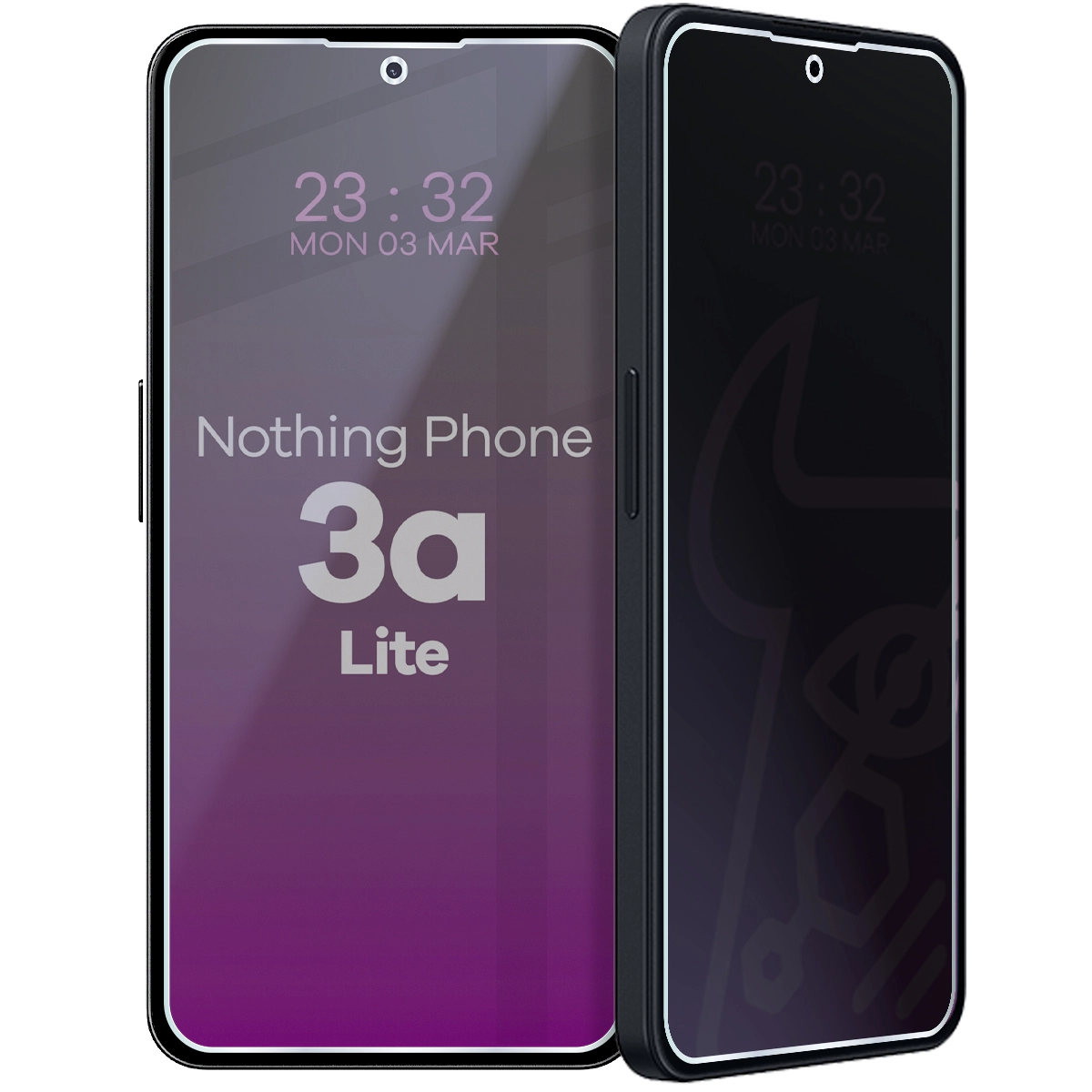 Szkło hybrydowe prywatyzujące Bizon Glass Mule Shadow do Nothing Phone (3a) Lite