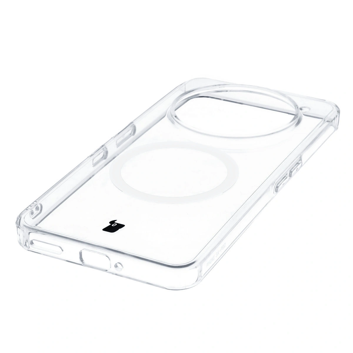 Zintegrowane przyciski, wycięcia i hybrydowy materiał w etui Bizon Case CrystalO do Nothing Phone (3a) Pro