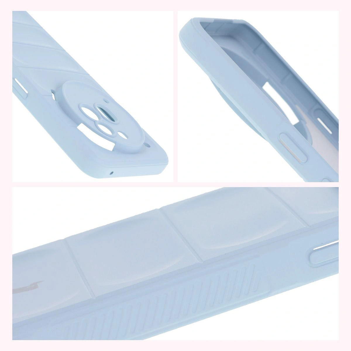 Textured sides and raised edges of the screen and camera in Bison Case Tur for Nothing Phone (3a) Pro