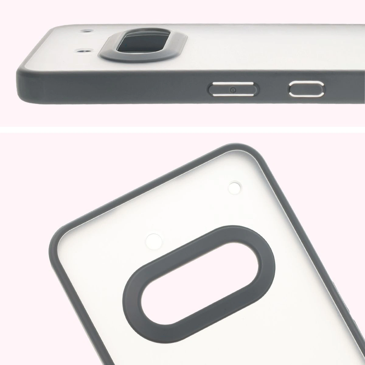 Full cutout and raised edges for the camera in the Bizon Case Angelo for Nothing Phone (3a)
