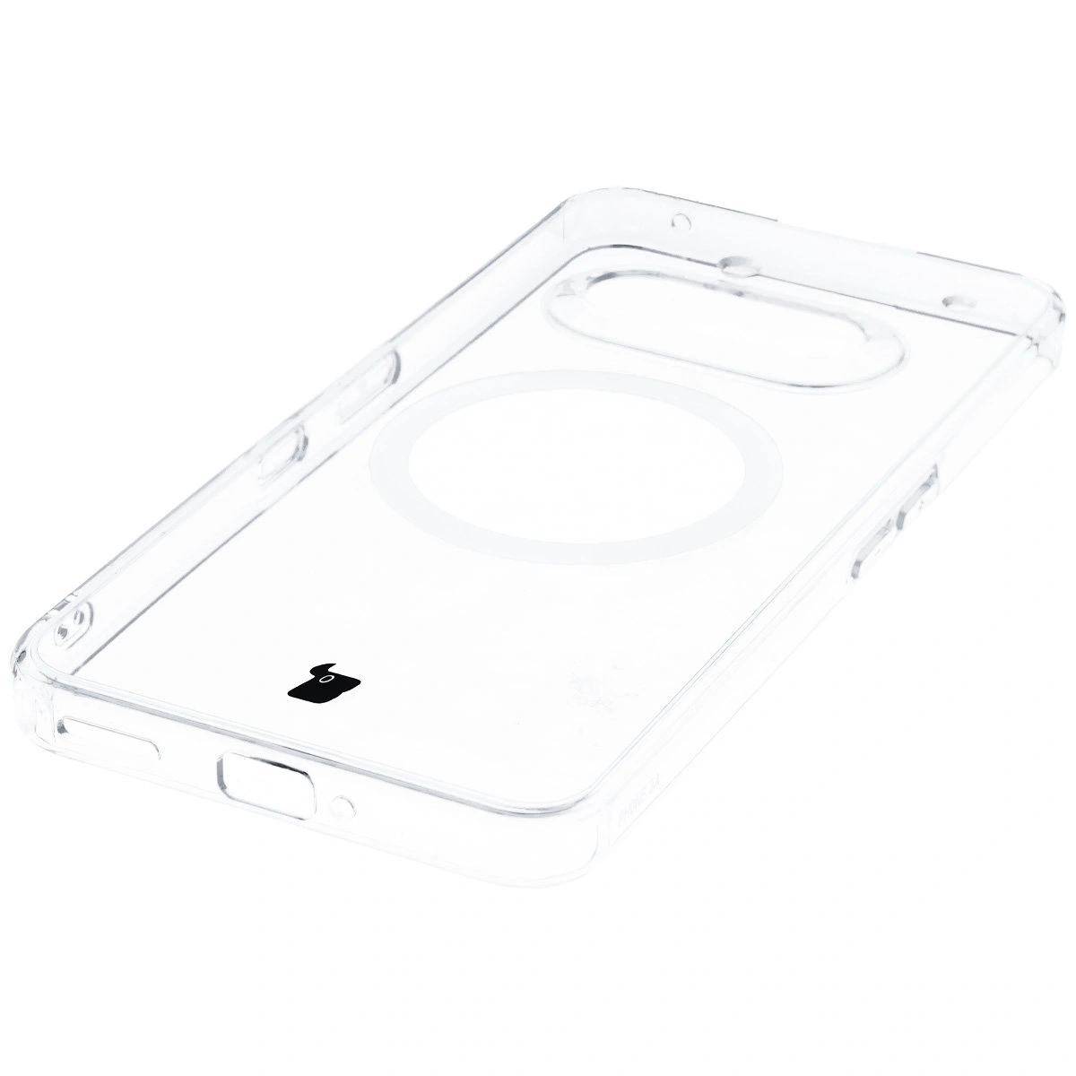 Zintegrowane przyciski, wycięcia i hybrydowy materiał w etui Bizon Case CrystalO do Nothing Phone (3a)