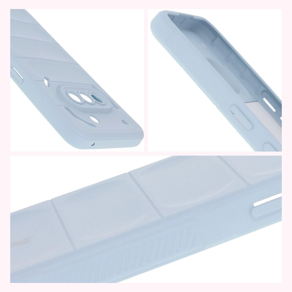 Textured sides and raised edges of the screen and camera in Bison Case Tur