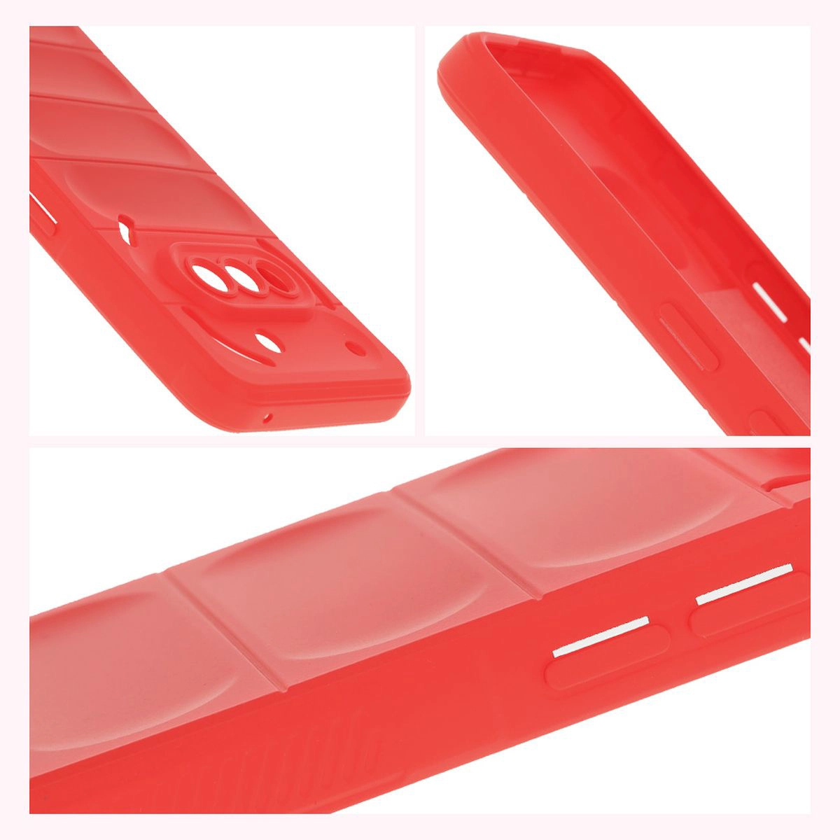 Textured sides and raised edges for the screen and camera in the Bison Case Tur