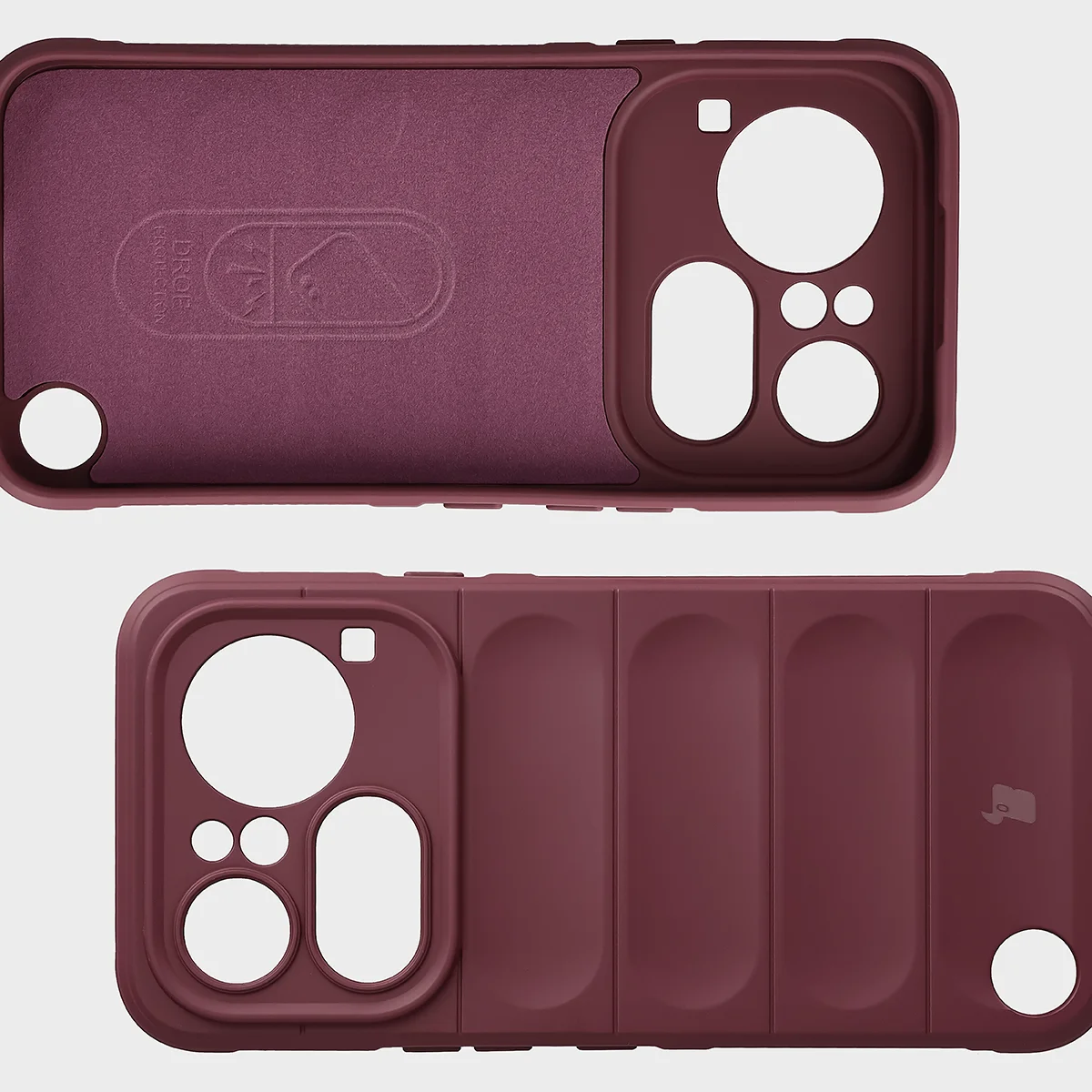 Wyściółka z mikrofibry, wyżłobienia na pleckach i wzmocnione narożniki w etui Bizon Case Tur do Nothing Phone (4a) Pro