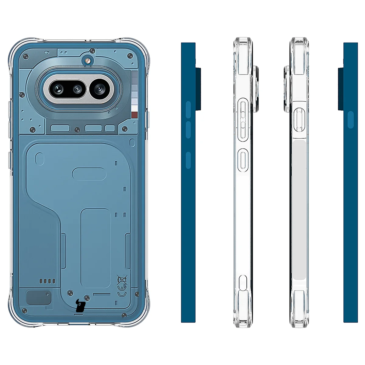 Transparent back of the Case Salpa for Nothing Phone (4a)