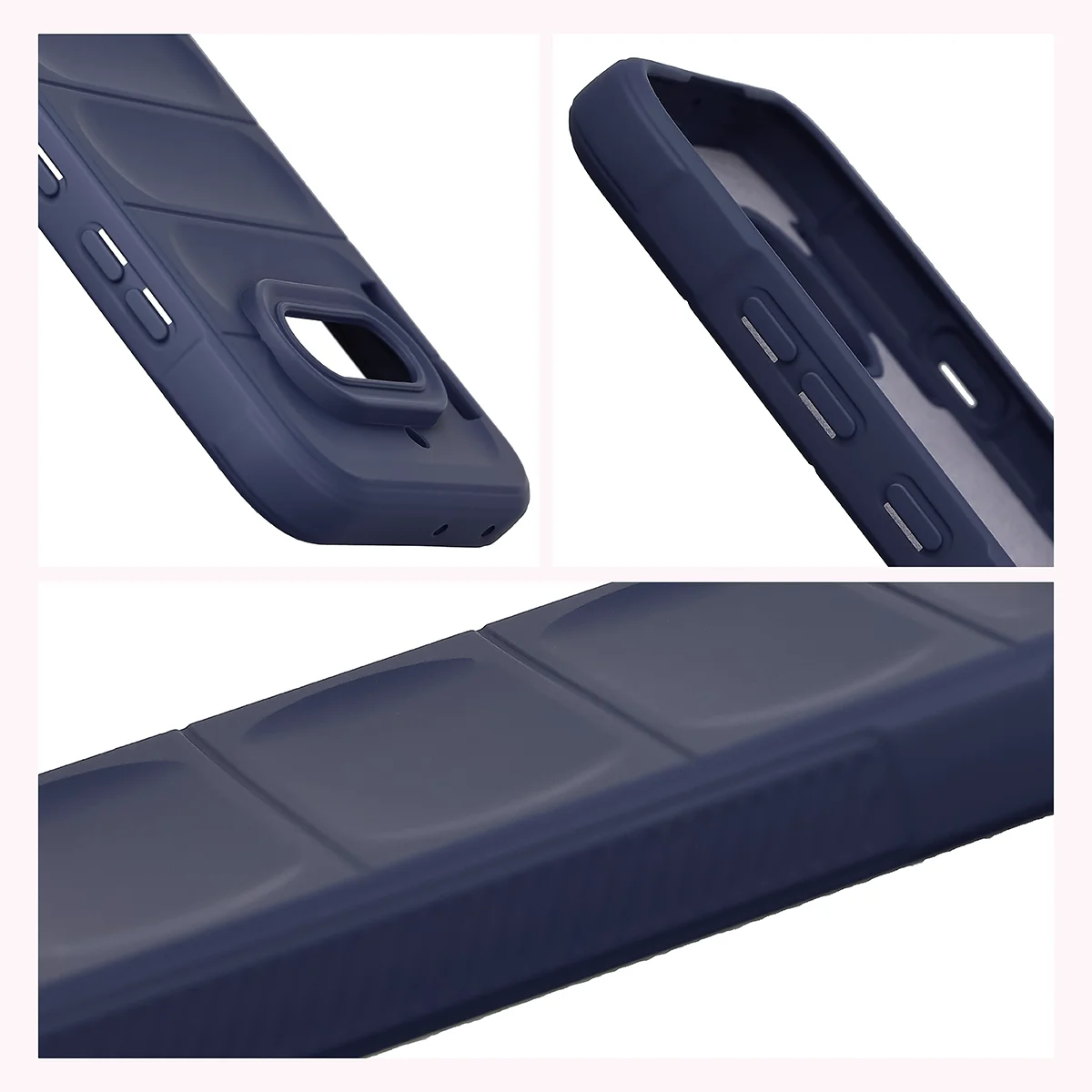 Teksturowane boki i podwyższone krawędzie ekranu i aparatu w etui Bizon Case Tur do Nothing Phone (4a)