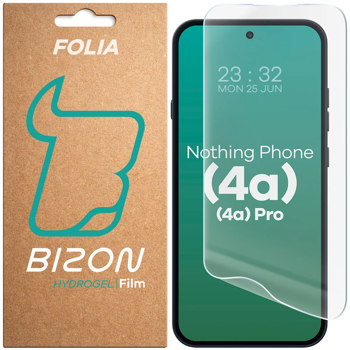 Pudełko i folia hydrożelowa na ekran Bizon Film Hydrogel Front do Nothing Phone (4a) / (4a) Pro