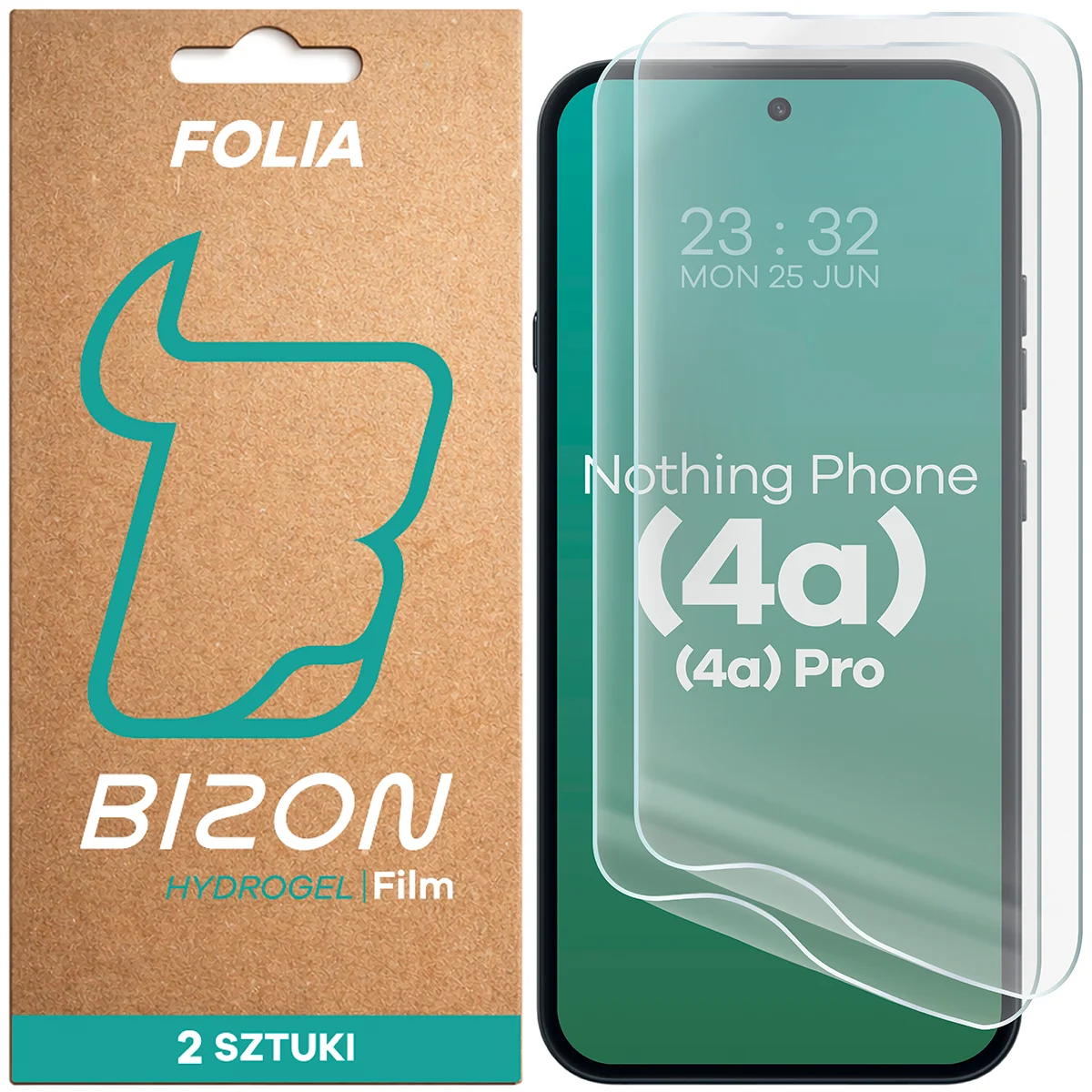 Pudełko i folia hydrożelowa na ekran Bizon Film Hydrogel Front Duo do Nothing Phone (4a) / (4a) Pro