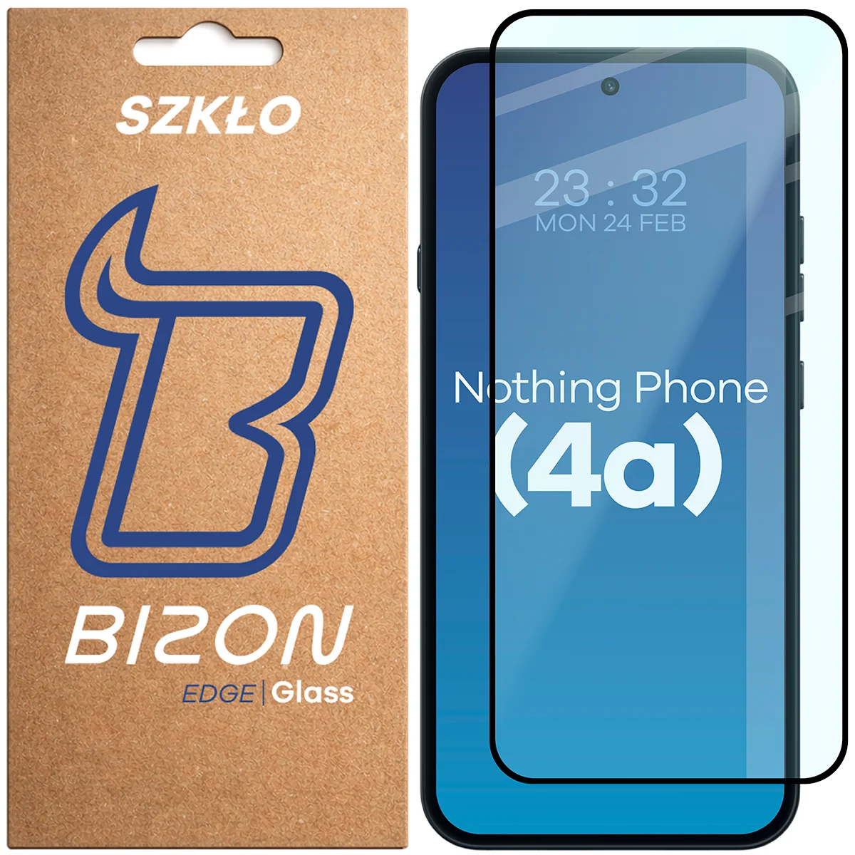Szkło hartowane na cały ekran Bizon Glass Edge dla Nothing Phone (4a)
