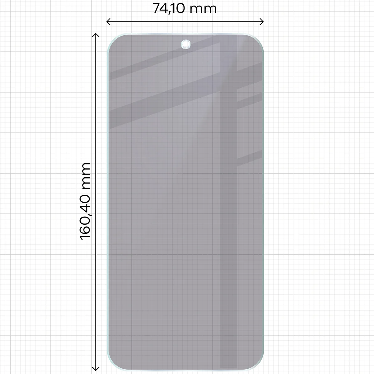 Wymiary szkła Bizon Hybrid Shadow do Nothing Phone (4a)