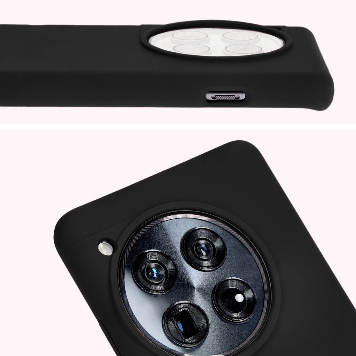 Zbliżenie na wycięcie na obiektywy w etui Bizon Soft Case