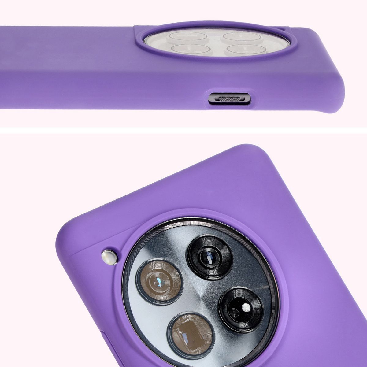 Zbliżenie na wycięcie na obiektywy w etui Bizon Soft Case