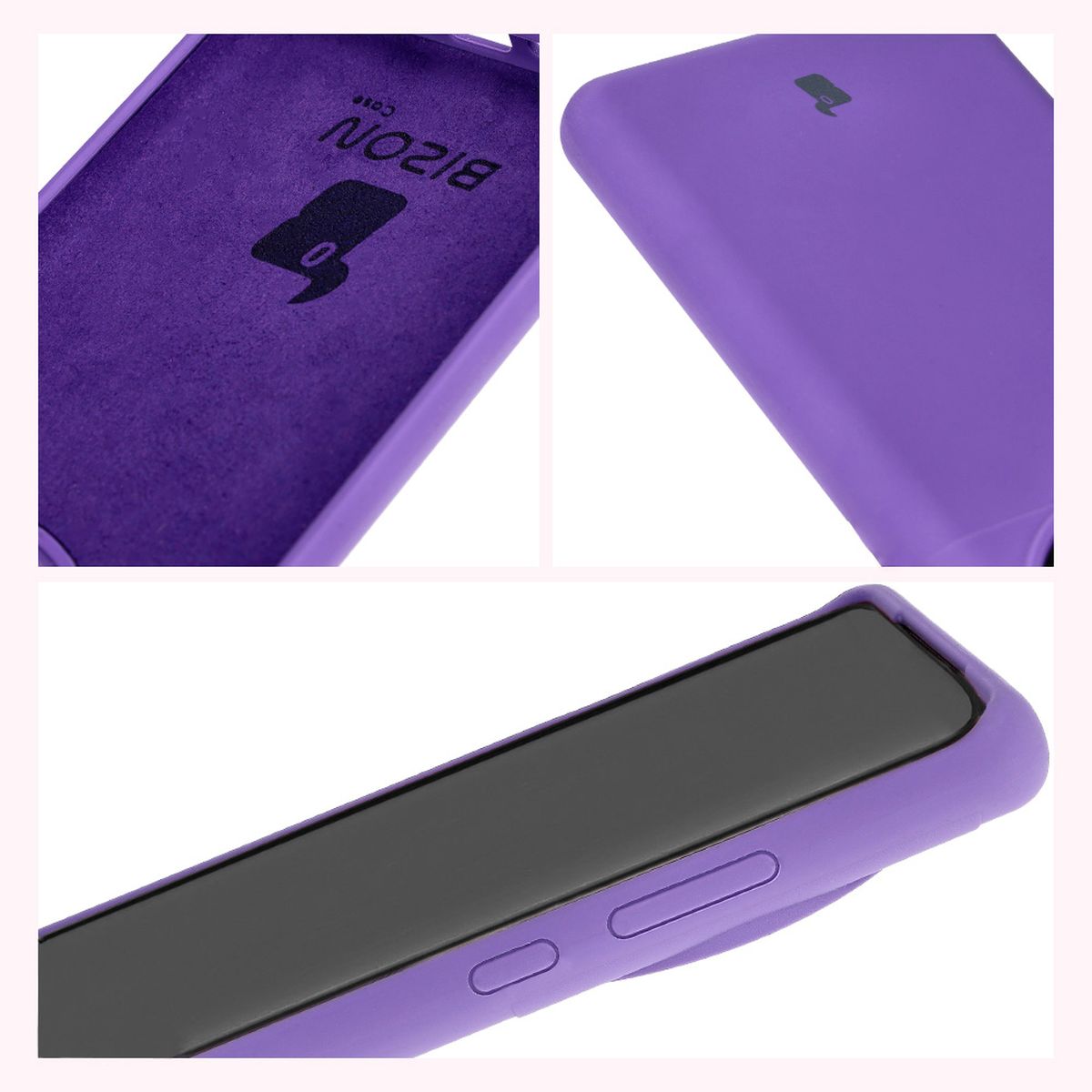 Konstrukcja etui Bizon Soft Case: zintegrowane osłony, podwyższone krawędzie i wyściółka z mikrofibry