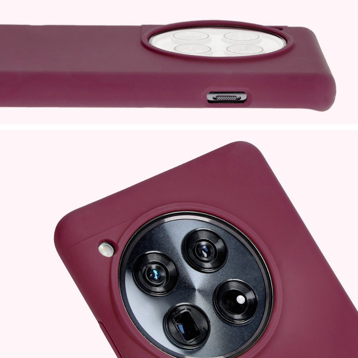 Prim-plan pe decupajul pentru lentile în husa Bizon Soft Case