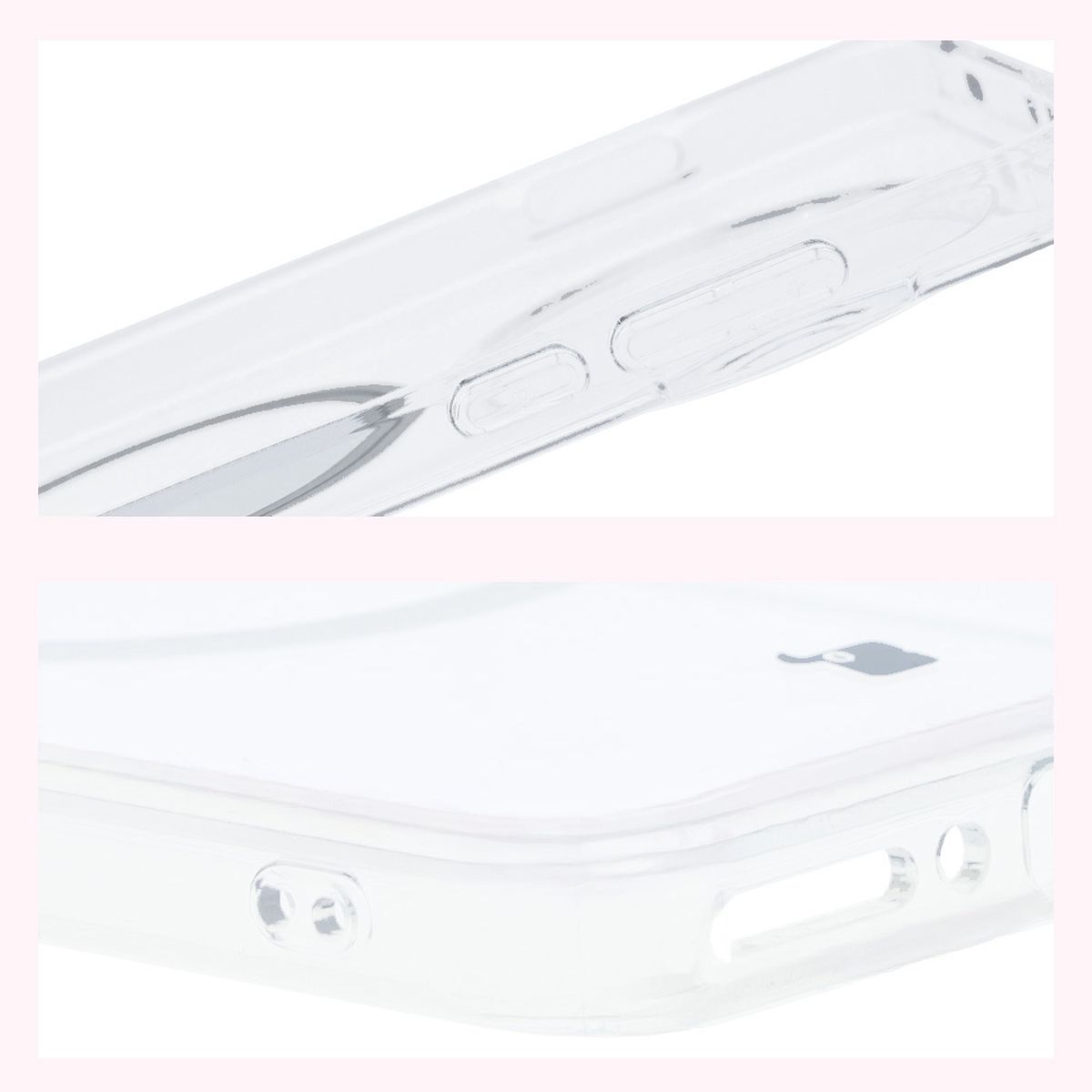 Verstärkte Ecken und erhöhte Ränder des Bildschirms im Etui Bizon Case CrystalO