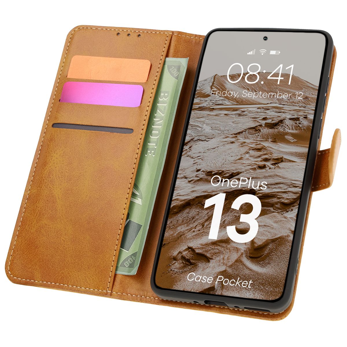 Etui cu clapetă Bizon Case Pocket pentru OnePlus 13