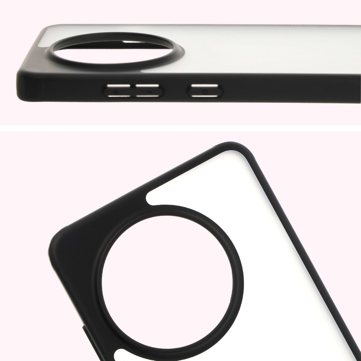 Plný výřez a vyvýšené okraje fotoaparátu v etui Bizon Case Angelo