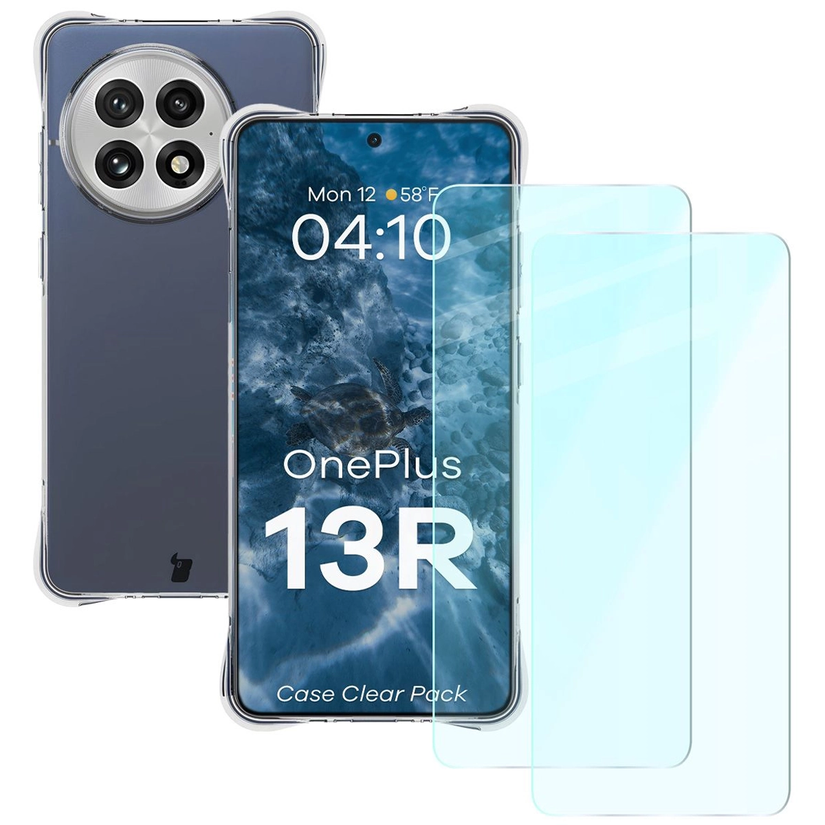 Bizon Case Salpa + gehärtetes Glas Bizon Glass Clear 2 - 2 Stück, OnePlus 13R