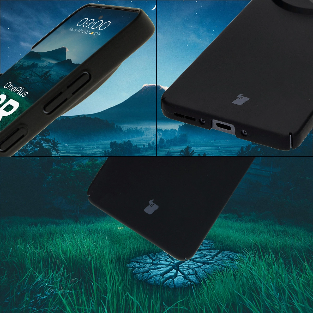 Integrierte Abdeckungen für Tasten, Ausschnitte und hartes Material des Bizon Case Łupka Etui