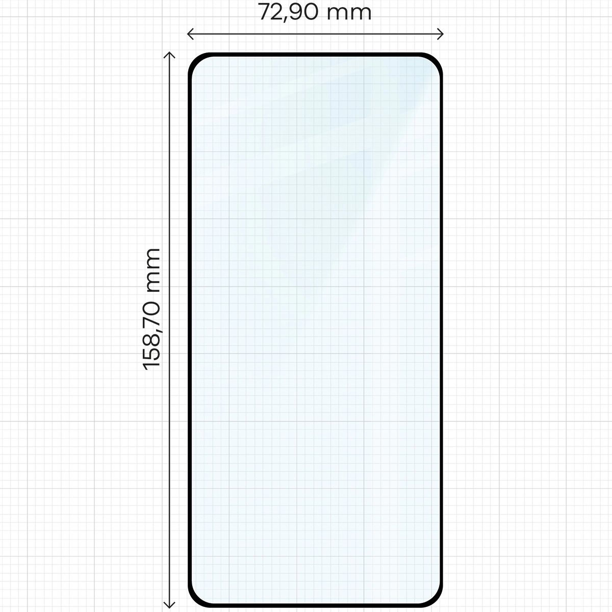 Abmessungen des Bizon Glass Edge 2 Glases
