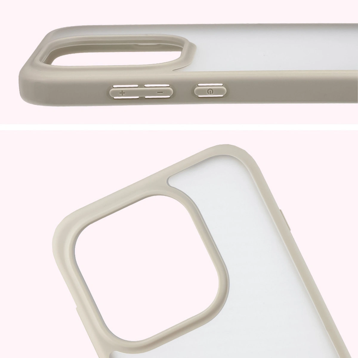 Pełne wycięcie i podwyższone krawędzie aparatu w etui Bizon Case Angelo do OnePlus 15