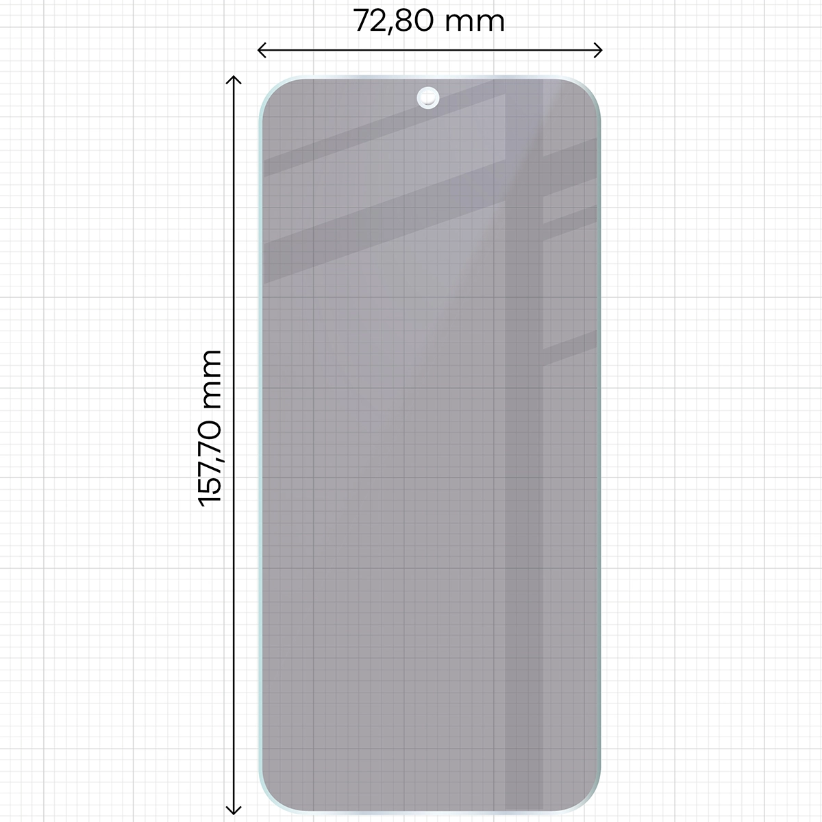 Wymiary szkła Bizon Glass Mule Shadow do OnePlus 15