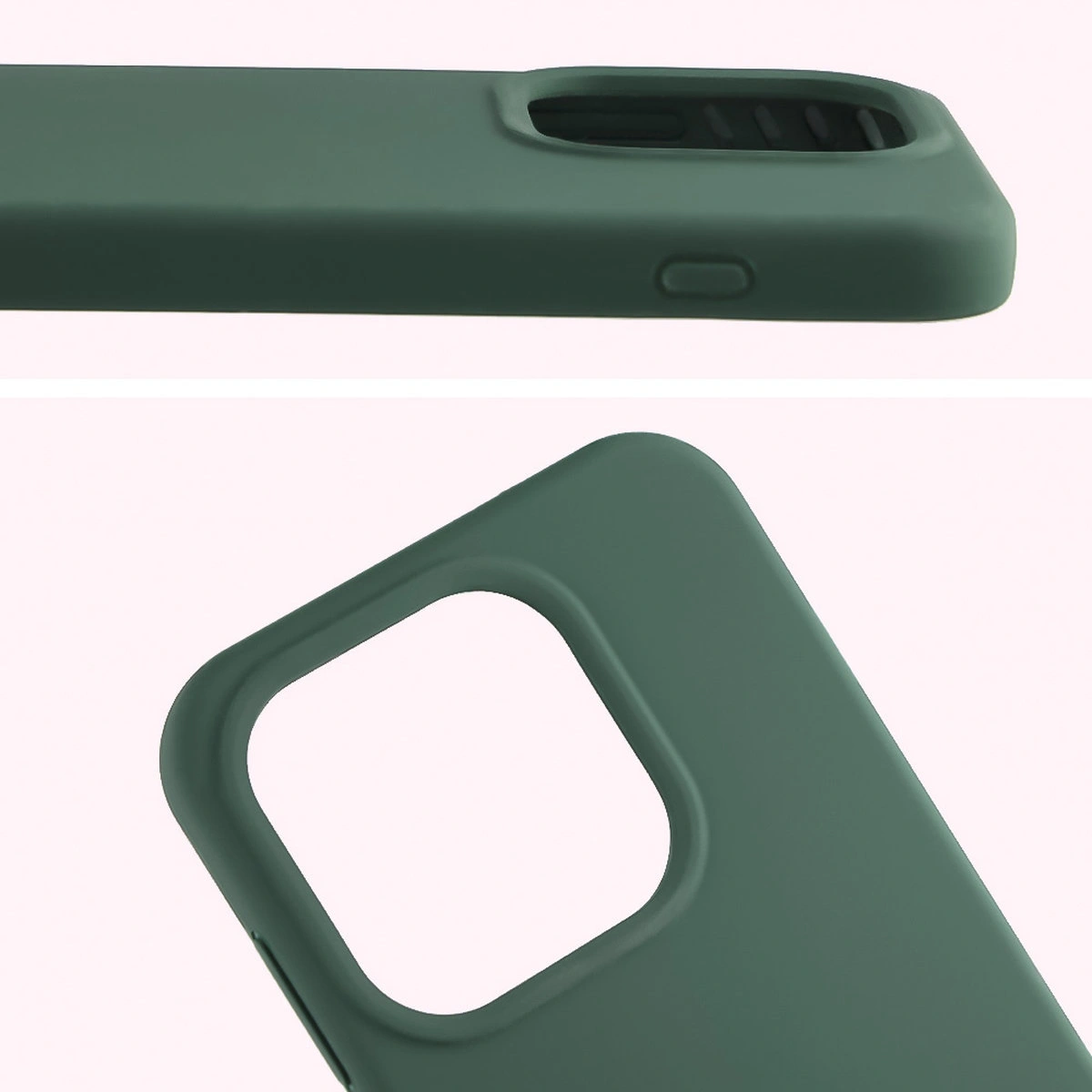 Close-up of the lens cutout in the Bison Soft Case for OnePlus 15