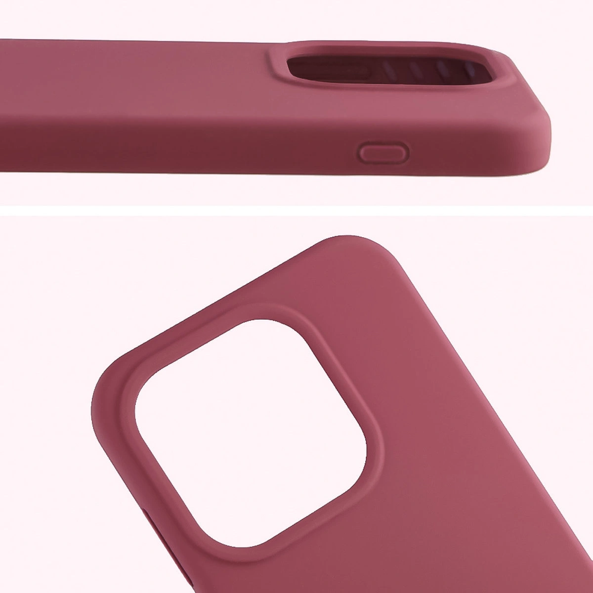 Close-up of the lens cutout in the Bizon Soft Case for OnePlus 15