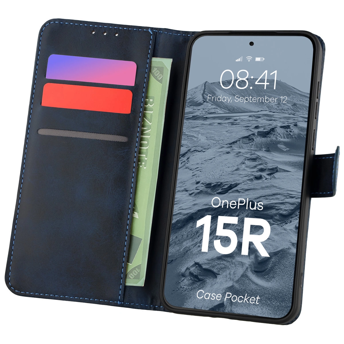 Flap case with card slots Bison Case Pocket for OnePlus 15R