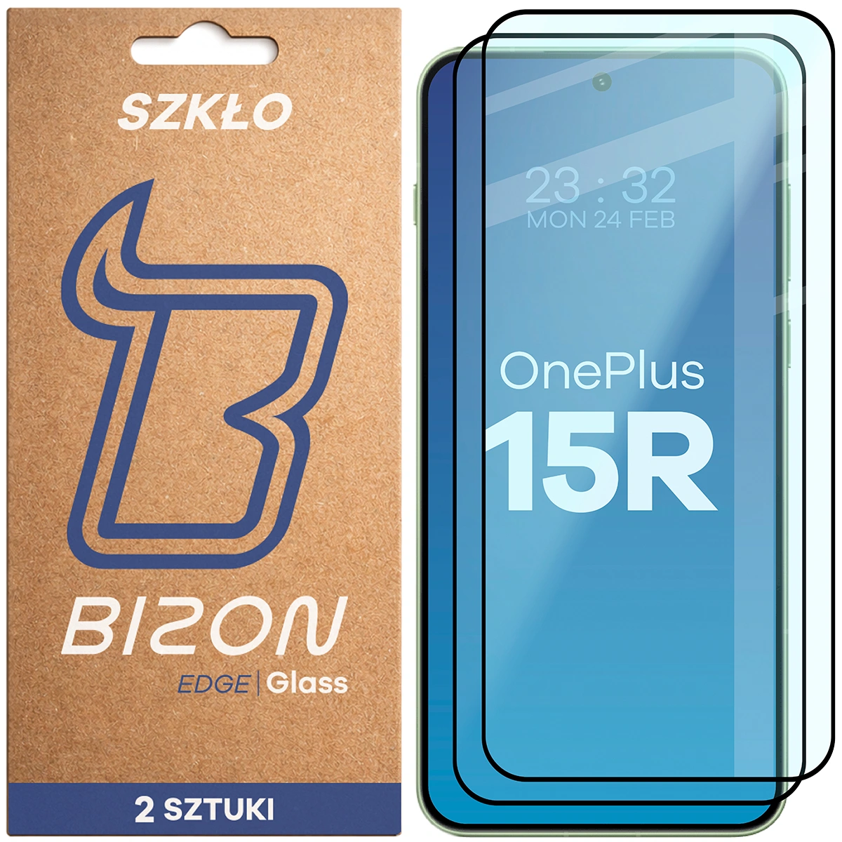 Szkło hartowane na cały ekran Bizon Glass Edge Duo dla OnePlus 15R