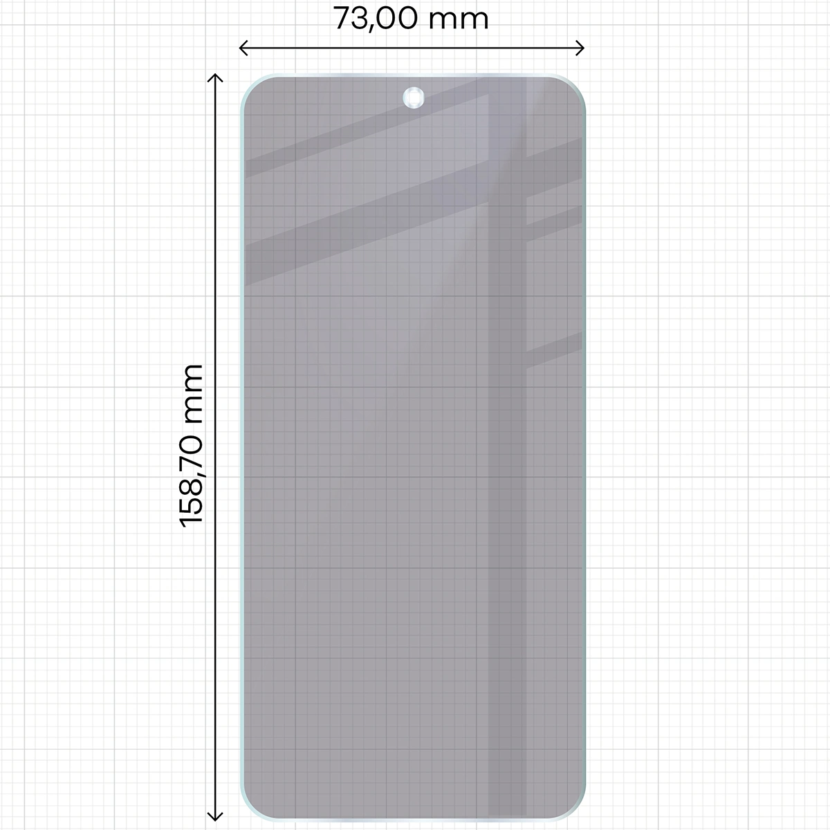 Wymiary szkła Bizon Glass Mule Shadow do OnePlus 15R